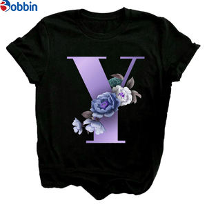 Camiseta de Moda con Estampado de Alfabeto Personalizado para Mujer, Nueva Camiseta de Verano para Parejas, Ropa Transpirable para el Día de San Valentín - Product Image 5