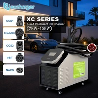 Cargador Portátil para Vehículos Eléctricos de 40kW, Cargador Rápido de Corriente Continua GBT