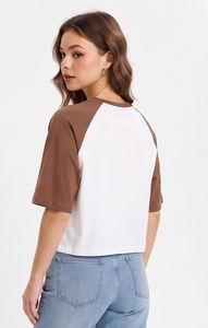Full Customized Printed Raglan T-Shirts Women Over-Sized Short Sleeve Crew Neck 100% Cotton Casual Breathable Eco-Friendly - Product Image 4