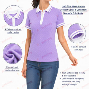 Polos de Alta Calidad en Poliéster y Algodón con Logotipo Personalizado, Ropa Deportiva Casual, Tops de Moda, Polos para Mujer OEM - Product Image 5