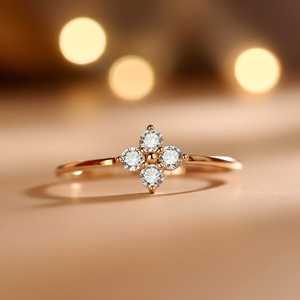 14K Solid Gold Moissanite Eternity <b>Ring</b> with Heart Cut <b>Diamond</b> Resizable - Product Image 1