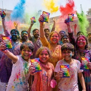 Festival Color Powder Set 8 Colors x 100g Each Pink <b>Red</b> Orange Yellow Green Teal Blue Purple for Holi Fun Runs Color Toss - Product Image 4