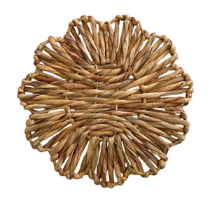 Eco-friendly Floral Shaped Water Hyacinth Placemat, Bohemian Natural <b>Table</b> <b>Mats</b> For <b>Table</b> Decoration Made In Vietnam - Product Image 2