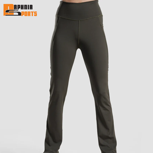 New Arrival Women's High Waist Flared <b>Leggings</b> Breathable Eco-Friendly Quick Dry Yoga Fitness Gym Sport Female Flared Tights - Product Image 1