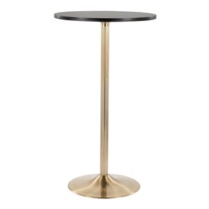 Tavolo da Pranzo o da Bar Regolabile in Metallo Oro Pebble e Legno Nero, Stile Contemporaneo/Glamour - Product Image 1
