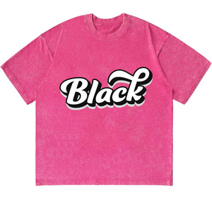 เสื้อยืดคอตตอนโอเวอร์ไซส์ทรงหลวม แขนสั้น คอกลม สไตล์ลำลอง สตรีทแวร์ ผ้าเจอร์ซีย์ถัก ล้างสีแบบแอซิด พิมพ์ลายซิลค์สกรีน - Product Image 6