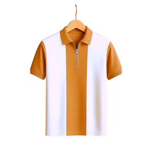 Polo Casual de Manga Corta para Hombre, Diseño Color Block con Cierre Frontal, Cuello Camisero, Tejido Popelín, Diseño Sólido para Verano - Product Image 2