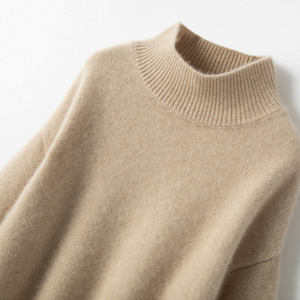 Premium Breathable 100% Merino Wool <b>Turtle</b> <b>Neck</b> Full Sleeves Pullover Custom Color Size Knitted Sweater For Women - Product Image 2
