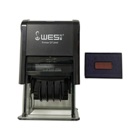 SELLOS Tampon daté auto-encreur avec tampon encreur 2 couleurs DT-2441 WES