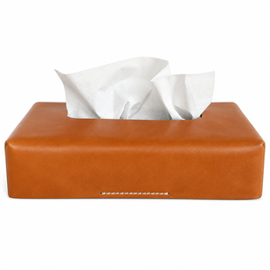 Boîte à mouchoirs en cuir élégante, boîte à mouchoirs de luxe légère pour hôtel, porte-mouchoirs de bureau imperméable, organisateur de mouchoirs, prix de gros - Product Image 1