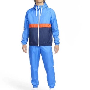 Conjunto Deportivo de 2 Piezas para Hombre, Primavera, 100% Algodón, Resistente, Transpirable, Chaqueta con Capucha y Cremallera, Pantalones de Entrenamiento - Product Image 1