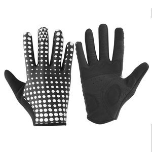 Full Finger Cycling <b>Gloves</b> Black With Pink Accents <b>Touchscreen</b> Compatible Hook And Loop Closure Unisex Outdoor Use - Product Image 4