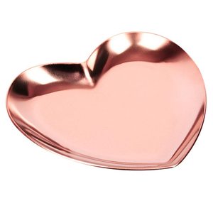 Rose Gold Stainless Steel Tea Fruit <b>Tray</b> Dish Plate Cosmetic Jewelry Storage <b>Tray</b> Multipurpose Home Garden Serving - Product Image 5