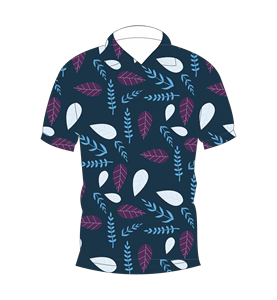 Polo à motif de feuilles foncées imprimé sur toute la surface, décontracté, d'été, respirant, à manches courtes, style golf - Product Image 4