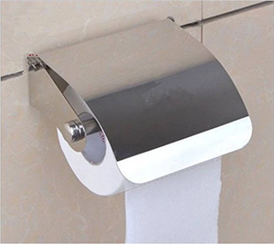 Porte-papier toilette mural moderne en acier inoxydable avec étagère supérieure, résistant à la rouille, support pour rouleau de papier toilette pour salle de bain - Product Image 2