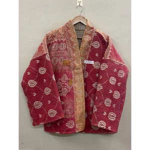 Handmade 100% Cotton Patchwork <b>kantha</b> Kimono <b>Jacket</b> Full Sleeve Shawl Collar Eco-Friendly Women's Wear <b>jacket</b> - Product Image 6