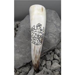 Eco-Friendly Polished Drinking Horn with Unique Nautical Design for Home Decor and Gifts From India - Product Image 3