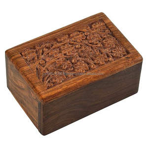 Venta al por mayor de urnas de cremación de madera para cenizas de adultos con un hermoso diseño grabado, urnas de cremación de madera y cajas para cenizas humanas - Product Image 3