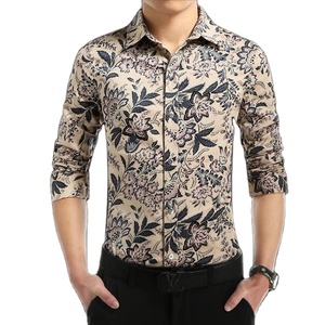 Chemises pour hommes imprimées à prix réduit Vente en gros Meilleure vente Chemises décontractées à manches longues de haute qualité orientées vers l'exportation au design personnalisé - Product Image 1