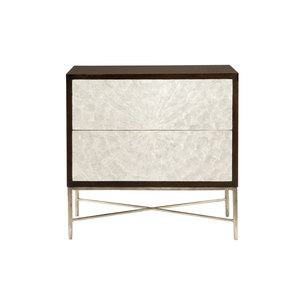 Muebles decorativos de madera hechos a mano de primera calidad con incrustaciones de conchas en forma de estrella y un diseño versátil de mesita de noche Capiz para venta al por mayor. - Product Image 2
