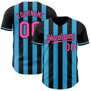 Custom Team Baseball Jersey 100% Polyester Printed Short Sleeve Breathable Quick Dry Sportswear Summer Winter - Product Image 3