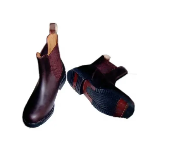 Kauçuk taban ile PU taban/deri sürme at botları ile hafif yüksek kalite deri binici botları