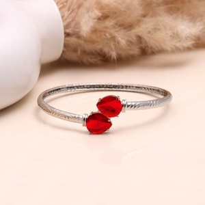 Pulsera Ajustable de Rubí, Chapada en Plata 925, Joyería Delicada con Piedras Preciosas para Uso Diario, Precio de Fábrica - Product Image 2