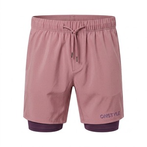 Men compression running <b>shorts</b> 2-in-1 gym workout bottoms Athletic <b>shorts</b> <b>with</b> <b>liner</b> ONSTYLE men activewear - Product Image 1