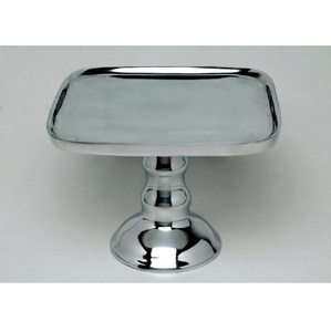 แท่นวางเค้กทรงสี่เหลี่ยมขัดเงาอลูมิเนียมสีเงินขนาด12นิ้วสำหรับวางบนโต๊ะเค้กในปาร์ตี้สินค้ามาใหม่ - Product Image 1