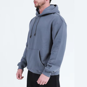 Sweat à capuche pour homme en coton 100% personnalisé, coupe classique, molleton de haute qualité, broderie, cordon de serrage, poche, séchage rapide, respirant, hiver - Product Image 1