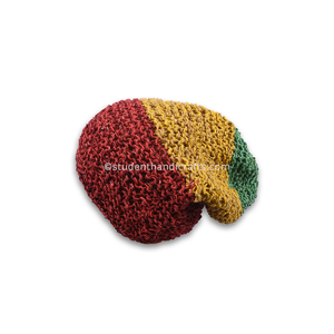 Bonnet en chanvre Rasta, écologique, fait main, unisexe, élégant, chauffe-mains et -pieds avec motif Rasta - Product Image 3