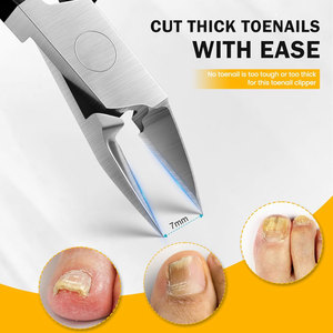 Straight Blade Toenail Clippers Wide Open <b>Pointed</b> <b>Toe</b> Nail Clippers for Seniors Thick Toenails Precision Grooming Toenail - Product Image 3