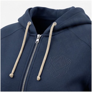 Conjunto Deportivo Azul Marino para Mujer, Sudadera con Capucha y Cierre Completo, Pantalones Jogger, Color Sólido, Poliéster y Algodón, Ropa Casual de Otoño - Product Image 4