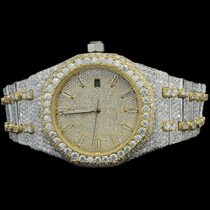 Outstanding Premium Quality Hip Hop Fully Iced Out Moissanite <b>Diamond</b> With Only Bezel Quartz Movement Unisex <b>Watch</b> - Product Image 6