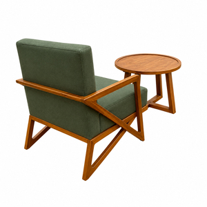 AuraTeak Home - Juego de Bistró de Lujo para Patio, en Madera de Teca Sólida, Contemporáneo, con Cojines Tapizados de Primera Calidad, para Jardín, B2B, 4 Plazas - Product Image 4