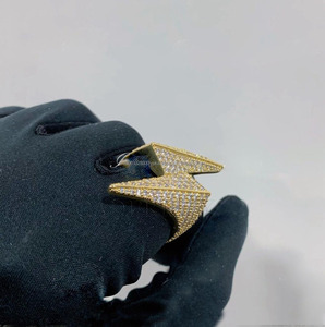 Premium <b>Men</b> Hip Hop Prong Setting Engagement Iced Out 925 Sterling <b>Silver</b> Rapper Wedding or Party Anniversary Gift <b>Rings</b> - Product Image 2