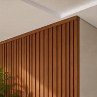 Système d'installation de panneaux muraux en WPC, revêtement mural intérieur en teck, ignifuge, résistant à l'humidité, panneaux décoratifs en bois