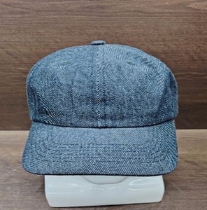 Gorra de Béisbol Azul Estilo Denim con Logotipo Grabado, Unisex, de Algodón, con Cierre a Presión, Transpirable, Multipanel, para Uso en Exteriores - Product Image 1