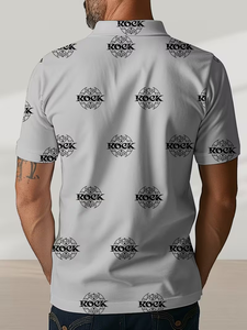 Men's Summer Casual Short-Sleeve Polo Shirts Customizable with Logo/Photo/Icon/Text Solid Color All-Over Print Zip Polo Shirts - Product Image 6
