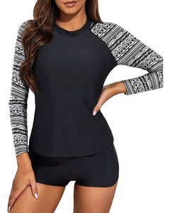 Traje de Baño de Dos Piezas para Mujer, Manga Larga, Protección Solar, Traje de Neopreno, Hecho en Pakistán, Precio Económico, Personalizado - Product Image 4