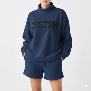 ชุดเซ็ตผู้หญิงสุดหรู ผ้าฟลีซพรีเมียม อุ่นสบายสำหรับฤดูหนาว สัมผัสนุ่ม ใส่สบาย ดีไซน์ทันสมัย เสื้อและกางเกงเข้าชุด - Product Image 1