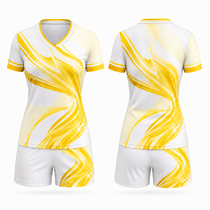 Conjunto de Uniforme de Voleibol Sublimado Personalizado para Mujer, Transpirable, de Secado Rápido, Cuello en V, Poliéster/Algodón, Jersey Deportivo para Equipo, Pantalones Cortos - Product Image 5