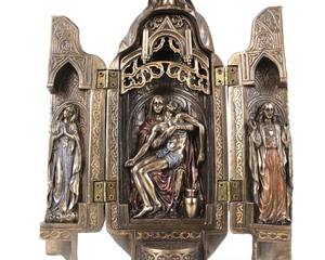 Escultura Polipítica Religiosa de Santa María, Figura de Resina Pintada a Mano, Arte Europeo Coleccionable para el Hogar - Product Image 3