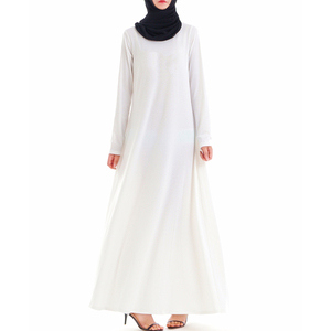 Robe longue respirante en coton (95%) et élasthanne (5%) de 220g, taille naturelle, teinte unie, tissée, écologique, collection automne – Meilleure vente - Product Image 4