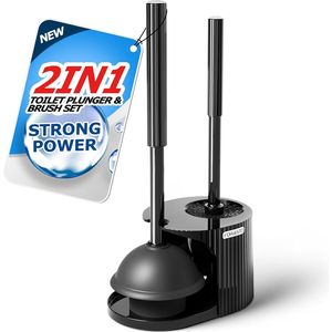 Set 2-in-1 Spazzola e Sturalavandini con Manico, Strumenti per la Pulizia del Bagno - Product Image 1