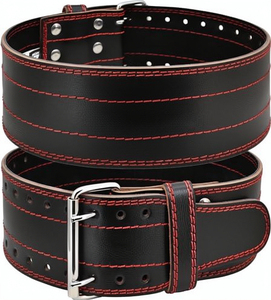 Leather Breathable Professional Protection Waist Support <b>Belt</b> Adjustable Buckle Closure for <b>Weight</b> Lifting Strength <b>Training</b> - Product Image 1