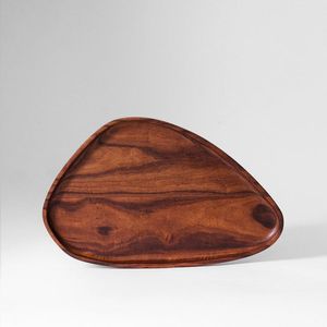 Wholesale Price Teak Wood Serving <b>Tray</b> Long Oval Wooden Platter Minimalist Food Coffee <b>Tea</b> Organizer <b>Tray</b> for Hotel Home Kitchen - Product Image 2