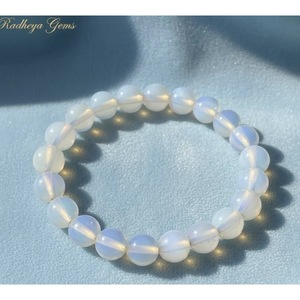 Wholesale Handcrafted Opalite Serenity <b>Bracelet</b> Natural Opalite (Crafted Stone) Beaded <b>Healing</b> Crystals Unique Shape Pattern - Product Image 3