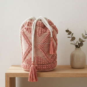 Bolso Tote Boho Decorativo para Fiesta con Borlas Laterales Múltiples, Diseño de Diamantes Amarillos, Hermoso Bolso Boho de Moda - Product Image 5