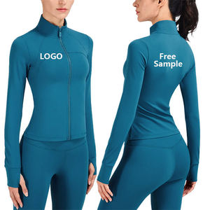 Chaqueta Ligera para Correr, Chaqueta Deportiva de Manga Larga con Cierre Completo y Orificios para los Pulgares para Mujer - Product Image 6